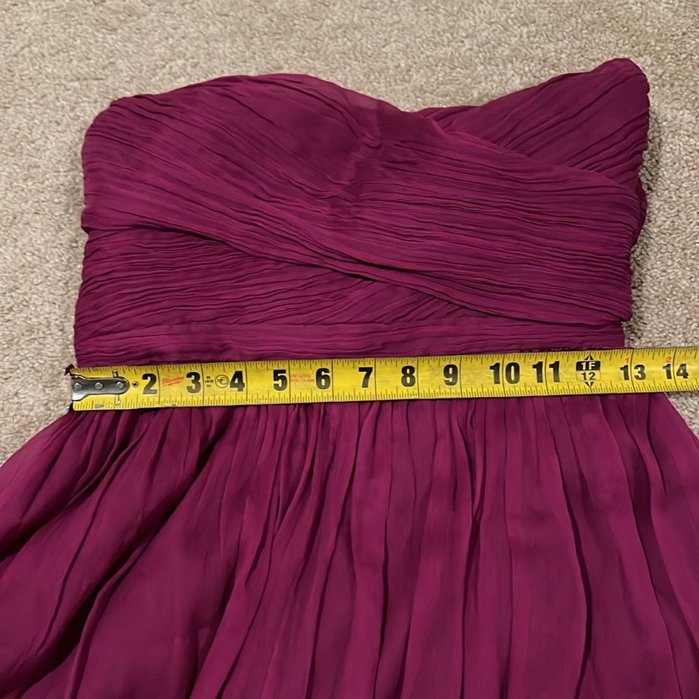 J Crew Silk Cotton Strapless Formal Dress Size 4P - Picture 5 of 10